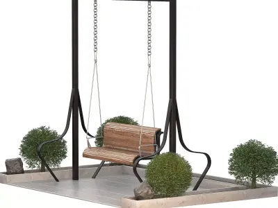 Garden Swing 04 3D model