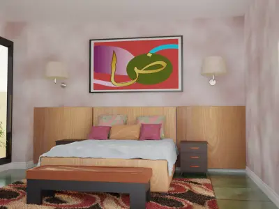 3D - Interior - Bedroom 3D model