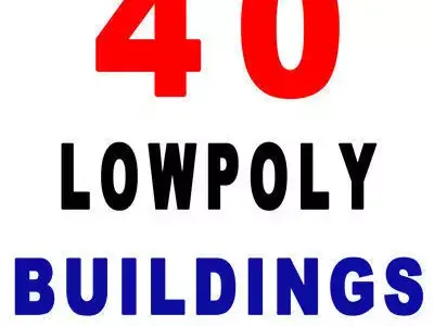 40 Cityscape Buildings Low-poly 3D model