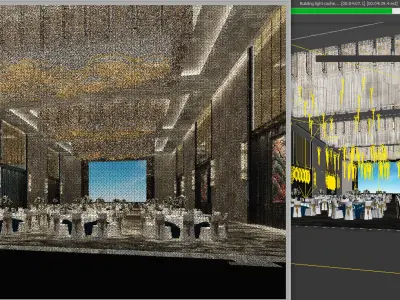 Ballroom banquet hall at hyatt regency shanghai 3D model