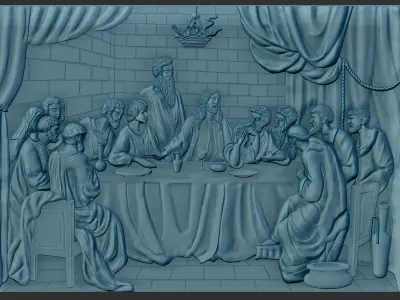 last supper - jesus 3D print model