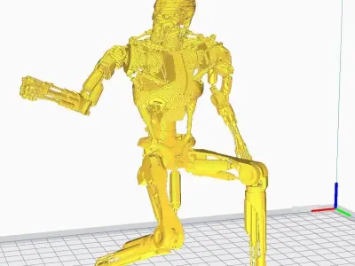 Terminator T-800 Endoskeleton Pose 5 3D print model