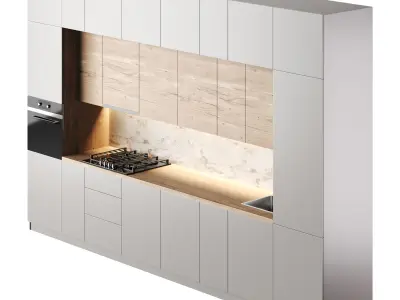 Modern kitchen 02 3D model