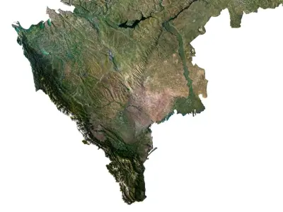 Russia 3D Model Terrain Map 3D model