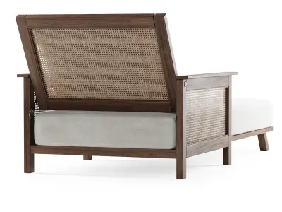 Wooden daybed 3D model