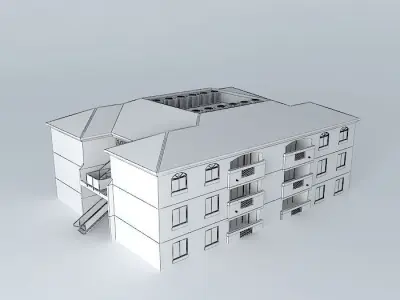 Apartment Building Free 3D model