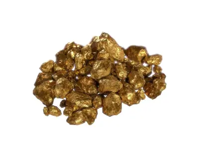 Golden Nugget PBR Low-poly 3D model