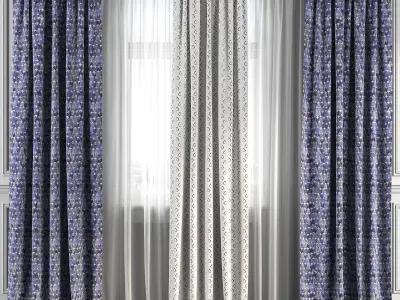 Curtain Set 140 3D model