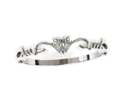 Heart solitaire Ring 3D print model purchase