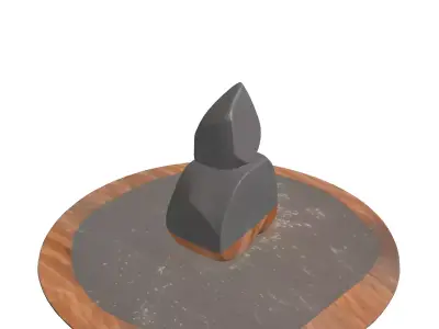 Abstract Stone Stacked Balance Decor Low-poly 3D model