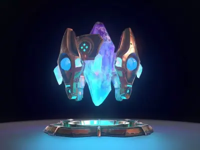 Crystal altar PBR  Low-poly 3D model