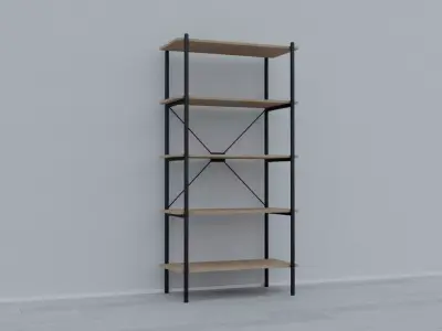 Shelving VANDBORG 5 Jysk Low-poly 3D model