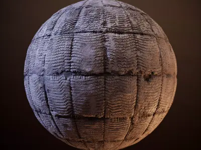 Seamless Broken Tile PBR Texture Texture