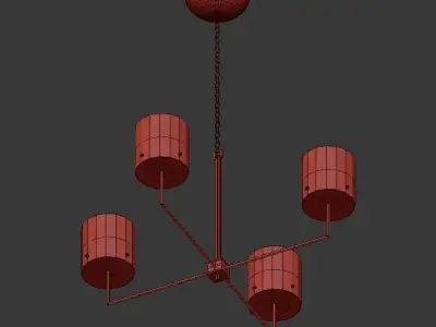 Bolthole Chandelier 3D model