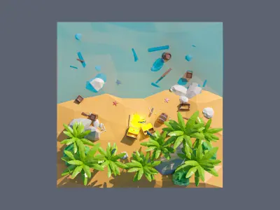 land 20A Low-poly 3D model