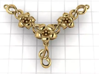 Unique 3D Women Pendant Elegance and Personal Style v2 3D print model