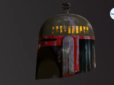 Boba fett Helmet Low-poly 3D model
