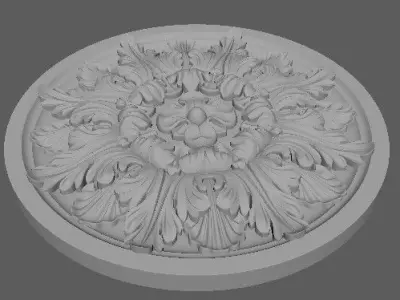 rosette decorative medallion 3D model 10