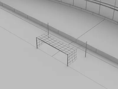 Lowpoly generic football soccer stadium Low-poly 3D model