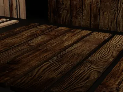 PBR wooden planks material set Texture
