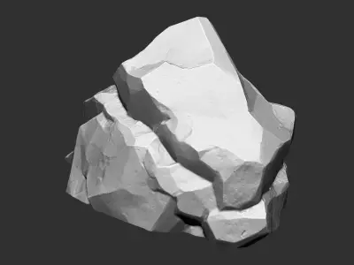 3D Mountain rock Zbrush sculpt 3D model