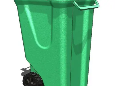 Garbage bin 3D print model