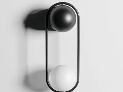 Matthew McCormick Mila Sconce wall light Low-poly 3D model