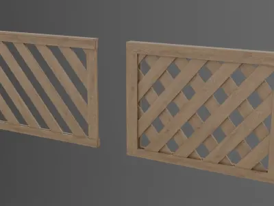 16 Picket fence styles 3D model