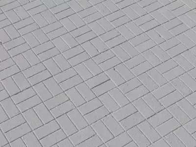 Basketweave Concrete Pavers PBR Texture  Texture