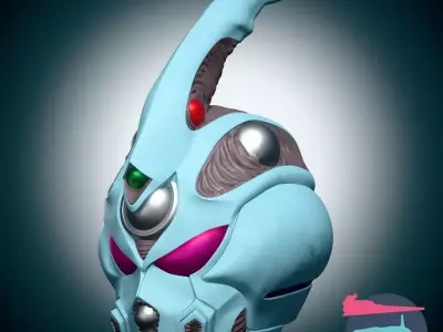 The Guyver I Animated 3D Print Files Bio-boosted Armour Helmet 3D print model