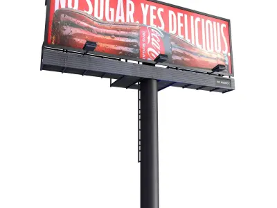 Advertising Metal Billboard Large Outdoor Adv 3D model