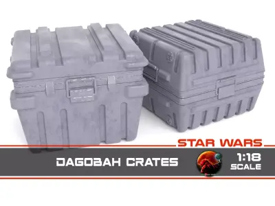Dagobah Crates 1-18 scale  Kenner Hasbro 3D print model