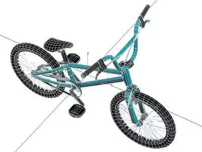 BMX Bicycle Low Poly Street Freestyle Bike Model Low-poly 3D model