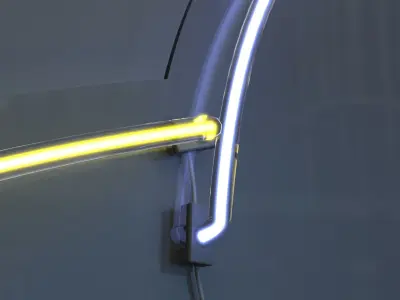 Planet - Neon Sign 3D model