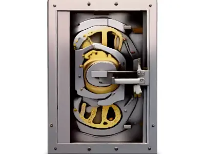 HighSecurity Bank Vault 3D Model Low-poly 3D model