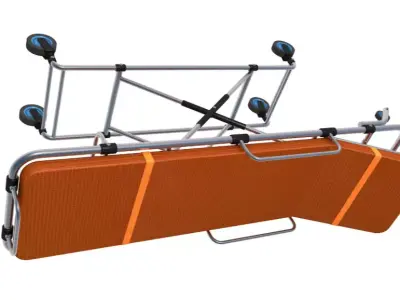 Ambulance Bed 3D Model stretcher 3D model