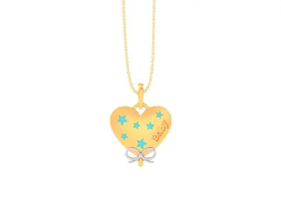 Kids Heart Pendants 3dm STL OBJ FBX Renders Details 3D print model order