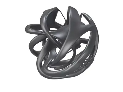 Abstract Circle v3 003 Low-poly 3D model