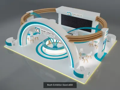 Booth Exhibition Stand G25 3D Model Pack