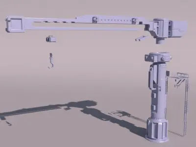 Sci-fi crane for 3Dprint 3D print model