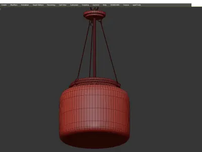 Akron 3 Light Pendant Light Low-poly 3D model