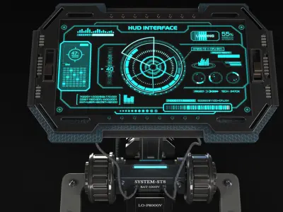 Sci-Fi Console 3D model