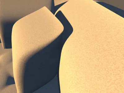 simple sofa in a lazy afternoon light Low-poly 3D model