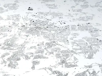 Dortmund Streets and Buildings 3D model