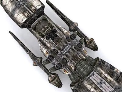 3DRT - Sci-Fi Norad Battleship - Floom Low-poly 3D model