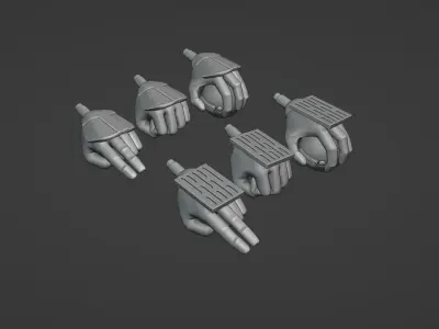 ANH Stormtrooper One-Twelfth Scale Hands 3D print model