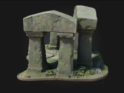 Ancient Ruins Diorama  Echoes of a Lost Civilization 3D model