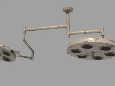 Surgical lighting Low-poly 3D model