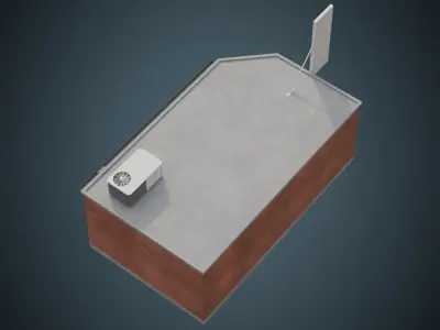 Building 4A Low-poly 3D model