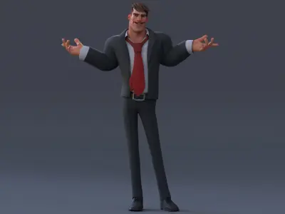 Boss Rig Outfit 2 Low-poly 3D model